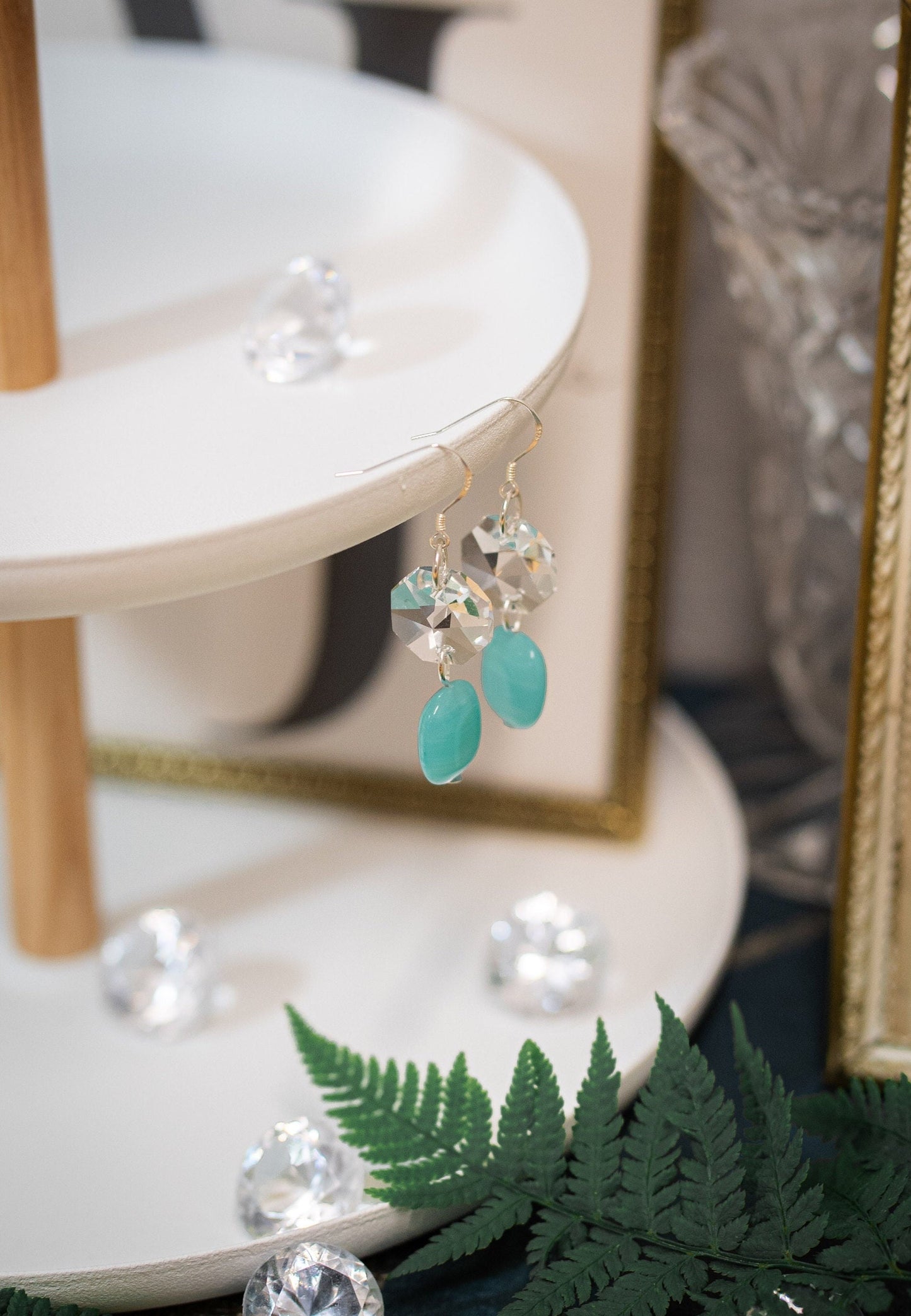 Blue Poppy - Upcycled Sterling Silver Earrings