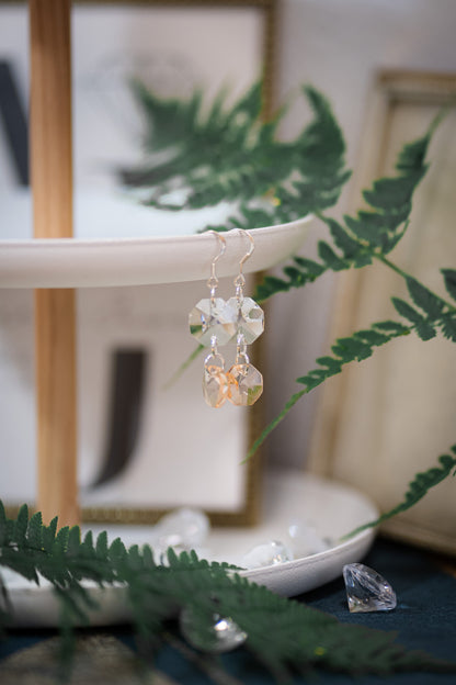 Peach - Upcycled Sterling Silver Earrings