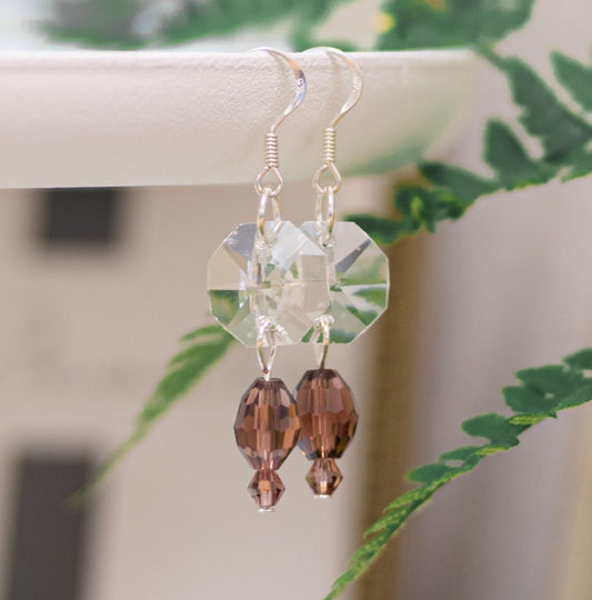 Lilac - Upcycled Sterling Silver Earrings