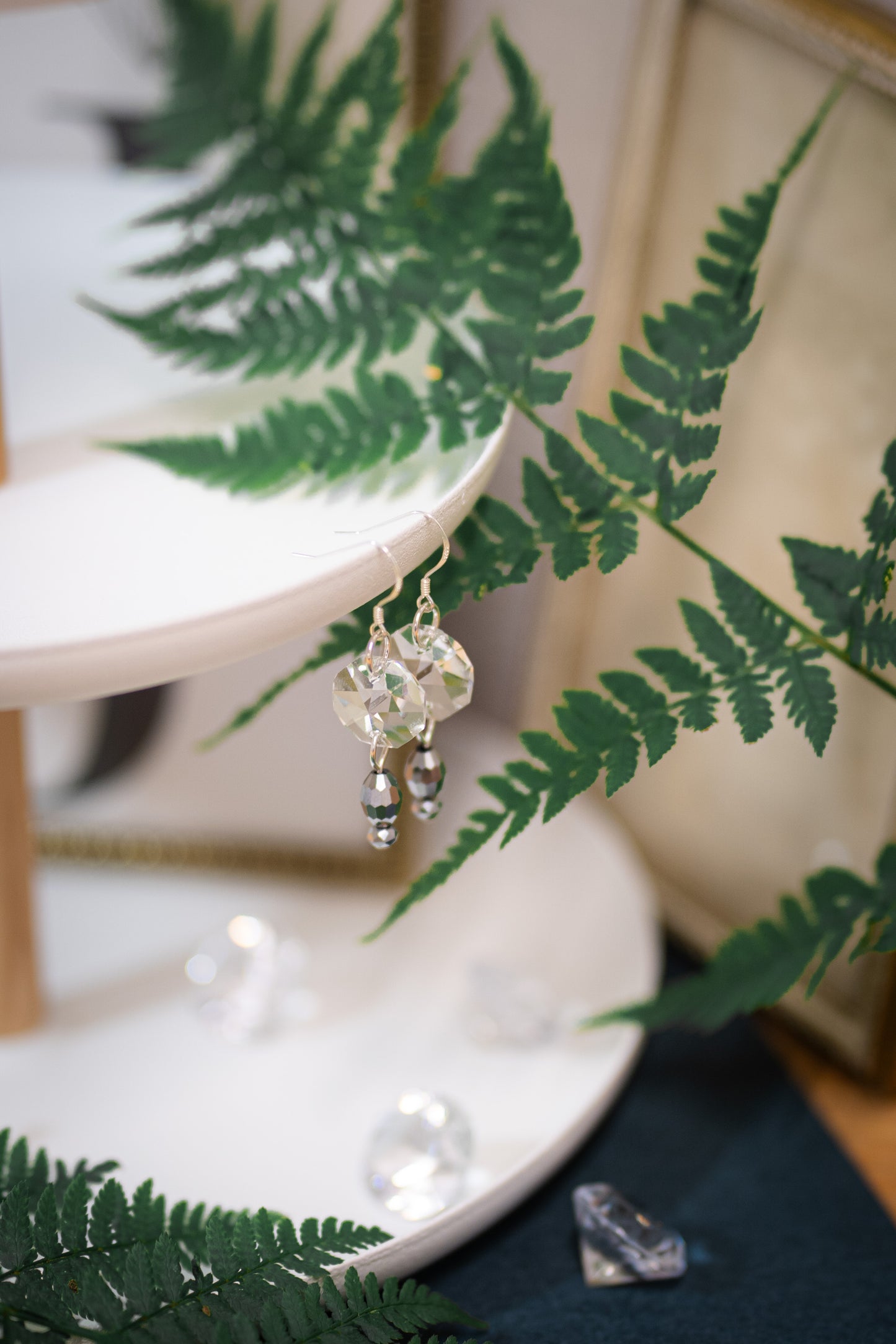 Artic Begonia - Upcycled Sterling Silver Earrings