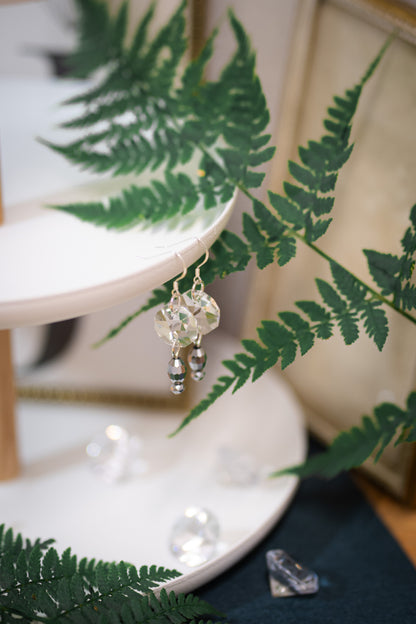 Artic Begonia - Upcycled Sterling Silver Earrings