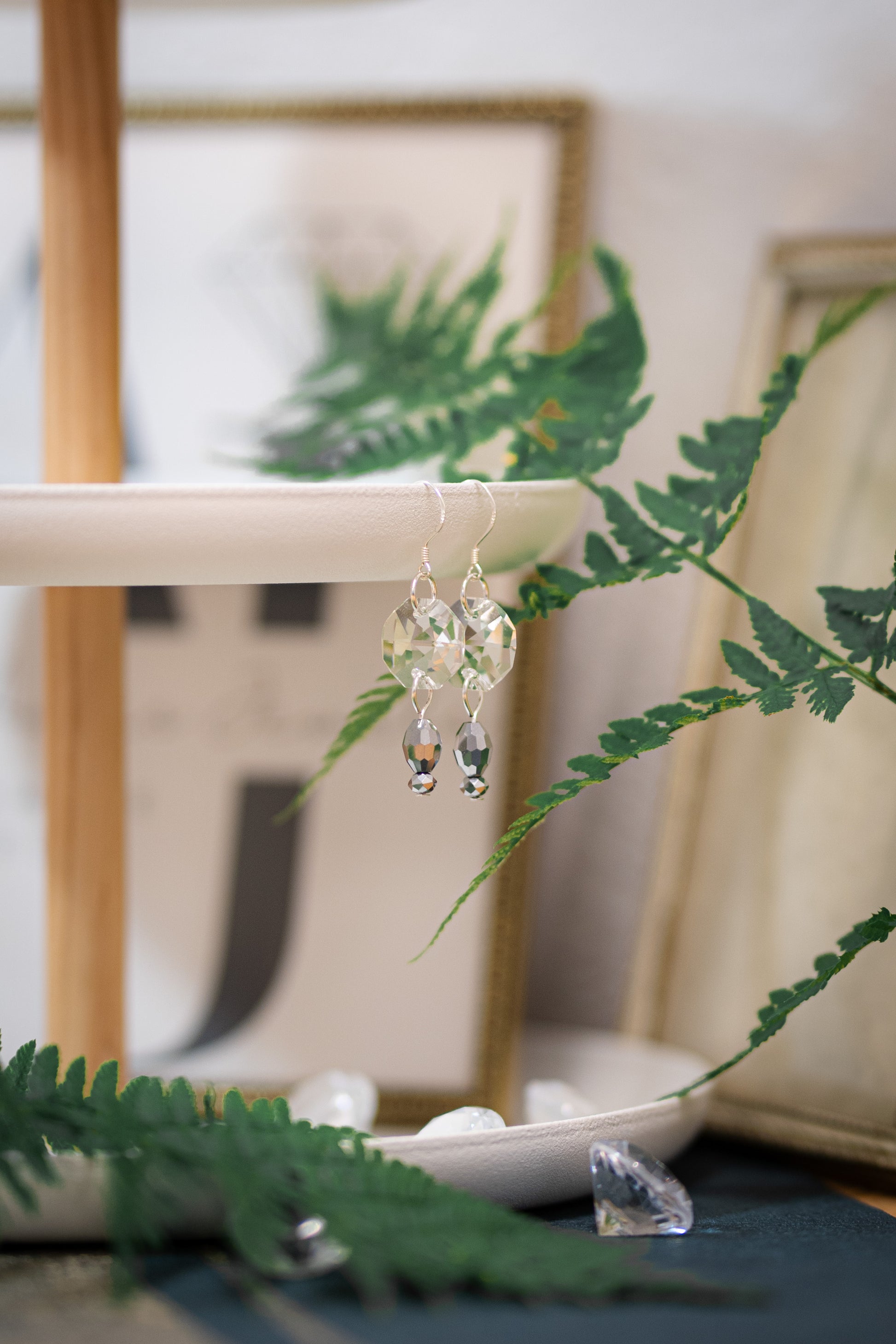 Artic Begonia - Upcycled Sterling Silver Earrings