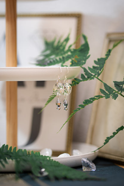 Artic Begonia - Upcycled Sterling Silver Earrings