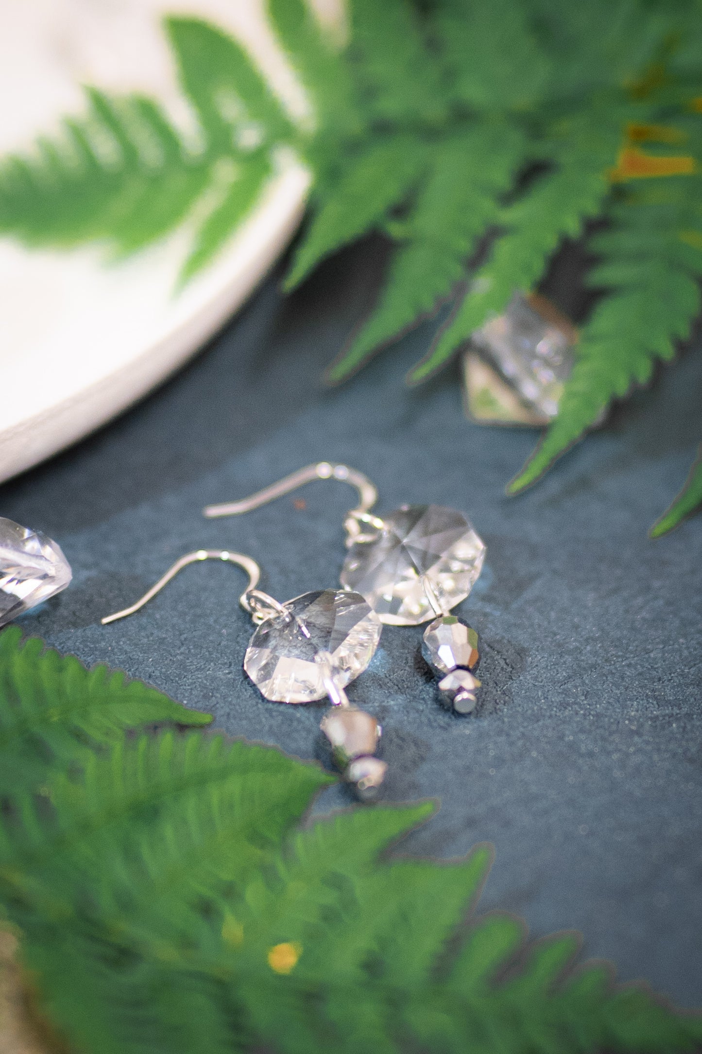 Artic Begonia - Upcycled Sterling Silver Earrings