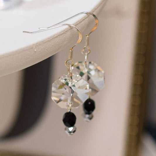 Blackberry - Upcycled Sterling Silver Earrings