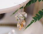 Peach - Upcycled Sterling Silver Earrings