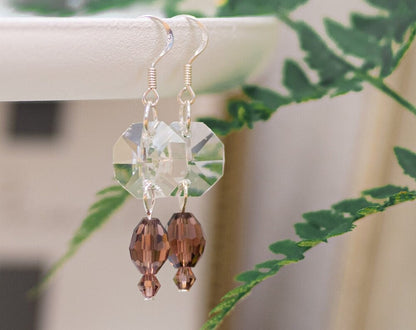 Lilac - Upcycled Sterling Silver Earrings
