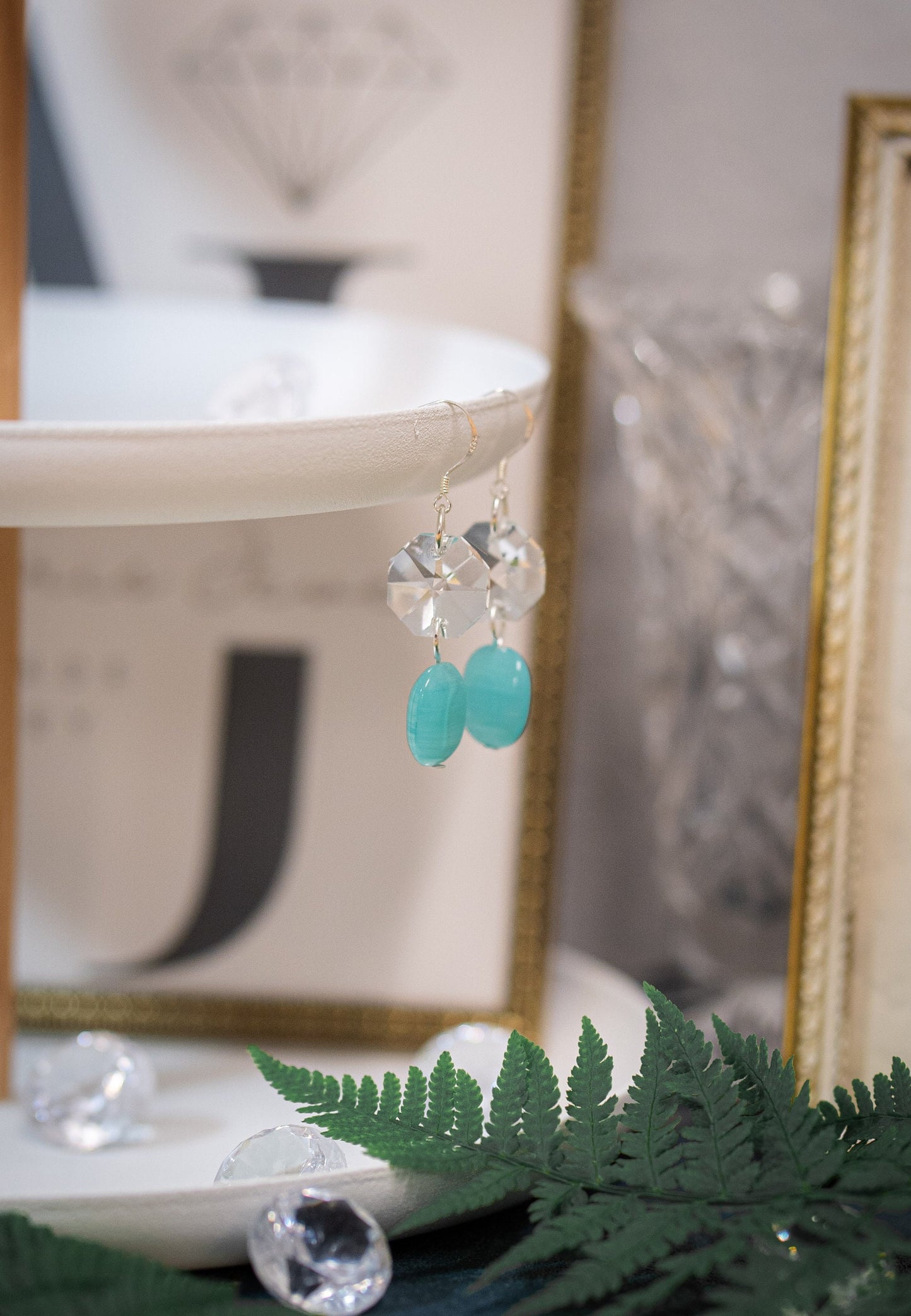 Blue Poppy - Upcycled Sterling Silver Earrings